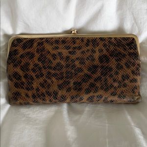 Leopard print Hobo Lauren Clutch wallet